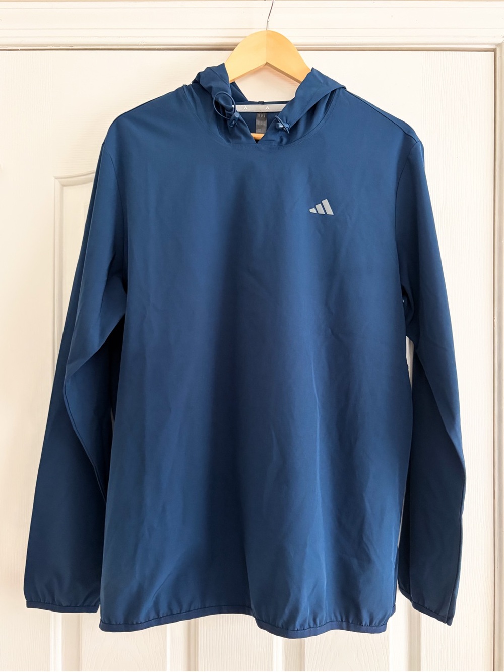 Adidas Men’s Blue Lightweight Hooded Pullover Training Jacket Size M